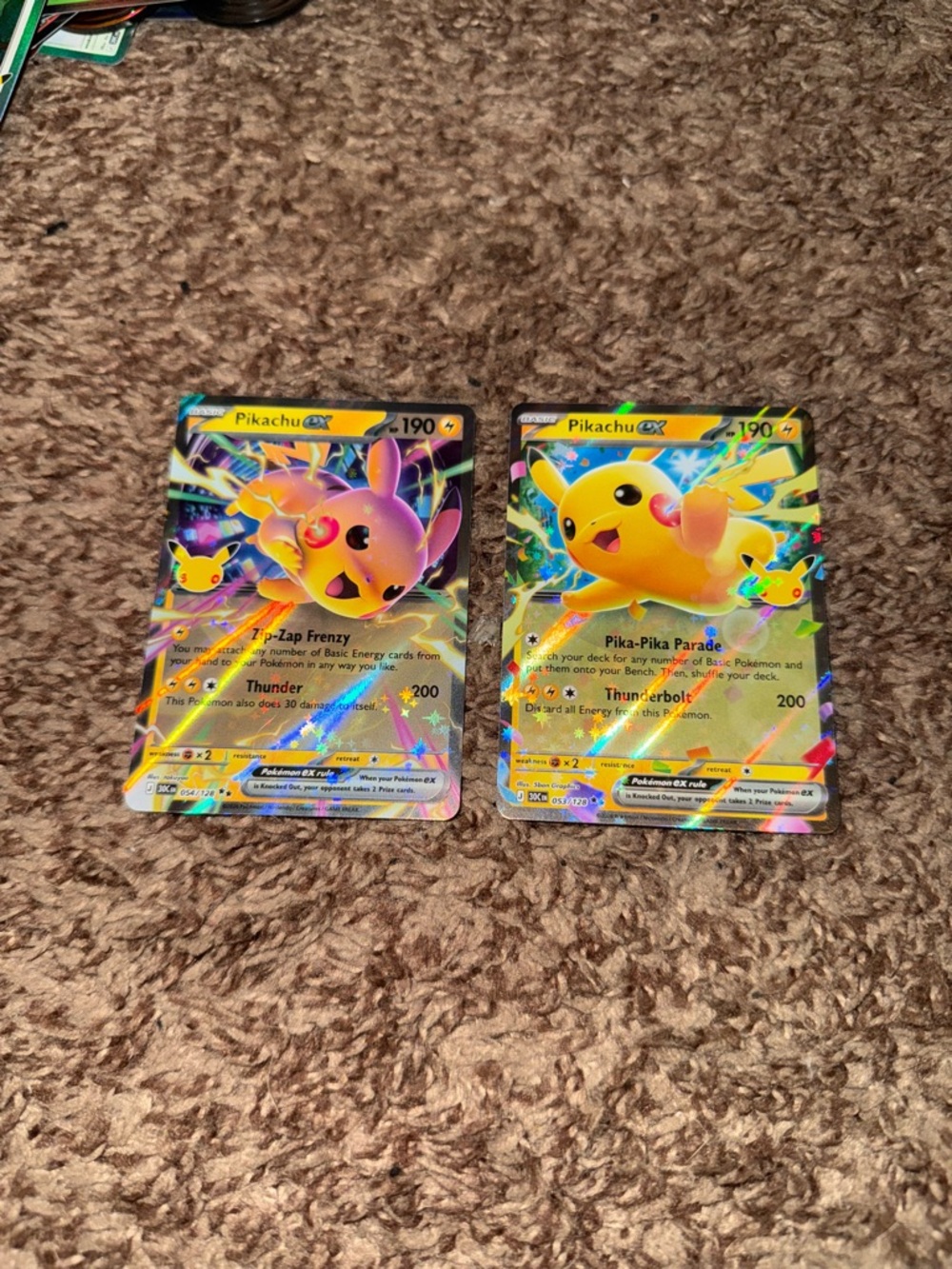 Pikachu EX Pokemon 30th 053/128 & 054/128